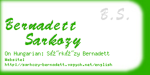 bernadett sarkozy business card